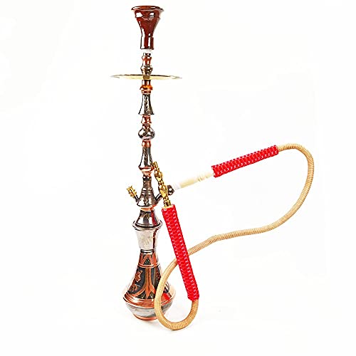 Rteanb Arabian Hookah Egyptian Style Copper Hookah Clubhouse Hookah Accessories con Tubo de Piel de Oveja, para Mejor Shisha Hookah Fumar Disfrute Cover