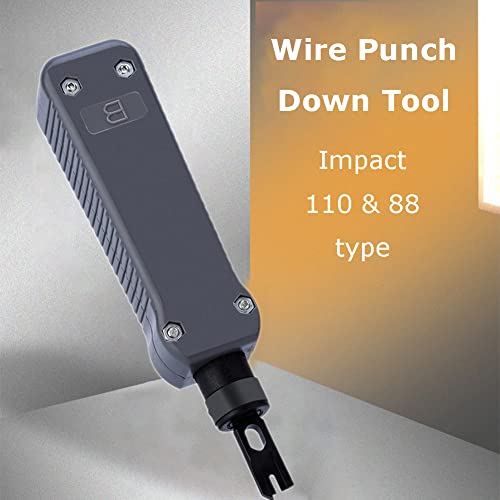 Impact Punch Down Tool,Impact Punch Down Tool Network Cable Wire Cutter Tools 110/88 For Seating Wire Into Terminal,With Antiskid Function #TOP1