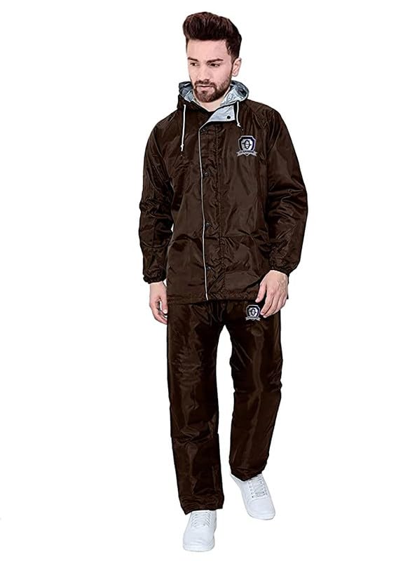 Image of Premium Brand Rain Coat for Men's & Women(Rain Coat for Men Waterproof for Bike Raincoat for Men with Hood. Set of Top and Bottom. Classic Series
