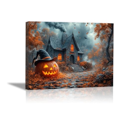 Tableau Halloween vintage gris pour remplacer les décorations jetables