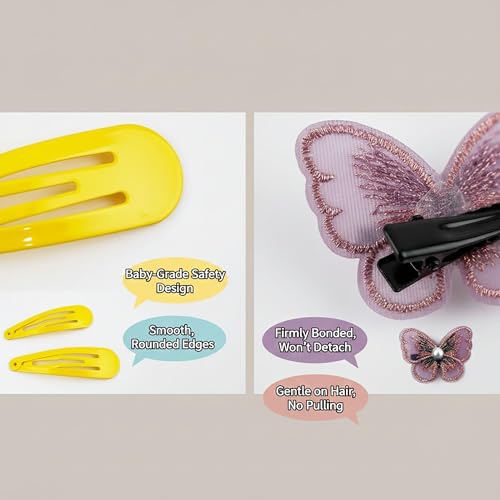 Set de 4 pinzas de silicón para niña multicolor miniatura 4