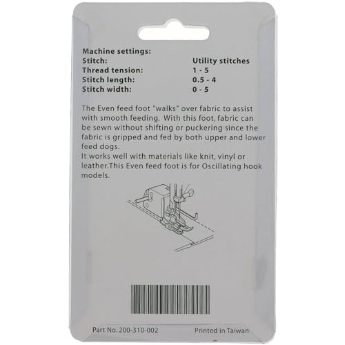 Prensatela Janome Even Feed para máquinas de coser miniatura 3