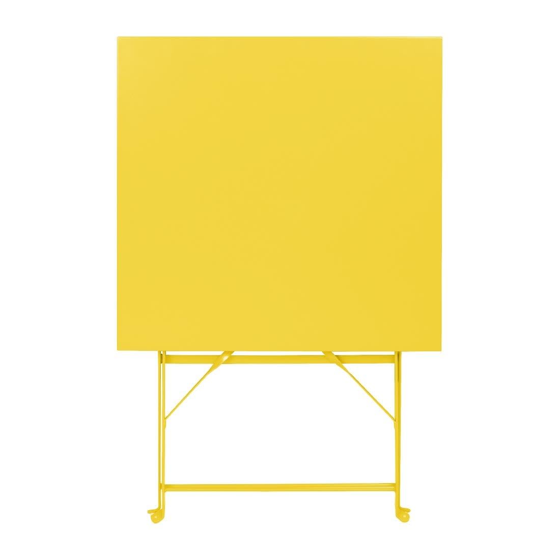 Bolero Perth Mellow Yellow Pavement Style Square Table 600mm