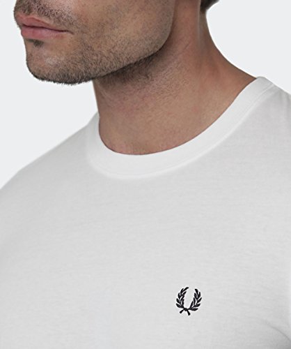 Fred Perry FP Crew Neck T-Shirt Maglietta, White