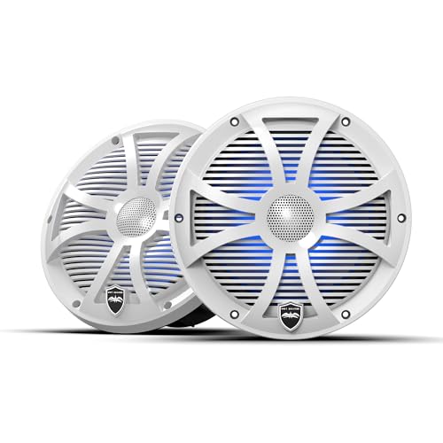 wet sounds REVO 8 SW-W V3 | REVO Series 8-inch High-Output Component Style Coaxial Speakers w/SW-White RGB Grilles