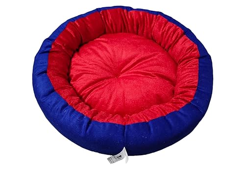 Image of Large Size Dog Bed for Large Size Dogs, Puppies, Kitten and cat Bed Velvet Fabric Dual Color Red-Blue Anti Skid Bottom Washable Export Quality Pet Bed