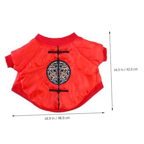 Disfraz para perro estilo chino rojo talla L cálido miniatura 2