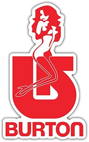 BURTON Girl Red Ski Snowboard 3"x5" Vynyl Sticker Decal