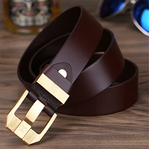 Men's leather casual pin buckle belt men's leather youth middle-aged jeans with men's trendy3