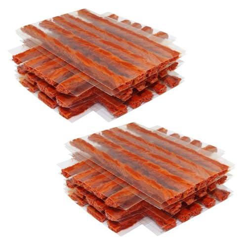 QUNNIE 60 pezzi striscia di riparazione pneumatici, tappo di gomma per riparazione pneumatici, riparazione pneumatici tubeless, riparazione di emergenza foratura striscia di pneumatici per auto, moto,