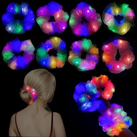 Joycabin 8 Pack Luminous Hair Ties Cover