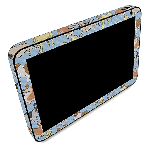 Image of MightySkins Carbon Fiber Skin Compatible with Amazon Echo Show 8 (Gen 2) - Puppy Party | Protective, Durable Textured Carbon Fiber Finish | Easy to Apply | Made in The USA