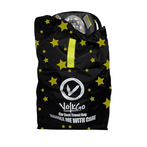 V VOLKGO Car Seat Travel Bag for Airplane - Backpack Padded Shoulder Straps Cover for Airplane. Gate Check Bag, Car Seat Bags For Air Travel, Fits all Carriers, Bags for Airtravel.