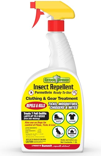 Green Armor Insect Repellent Permethrin RTU, Trigger Spray, 32 Ounce