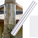 Envoltura de barrera de iguana de PVC de dos piezas para árboles que soportan el despliegue a largo plazo en climas subtropicales donde la actividad de iguana es persistente (16 x 48 pulgadas)