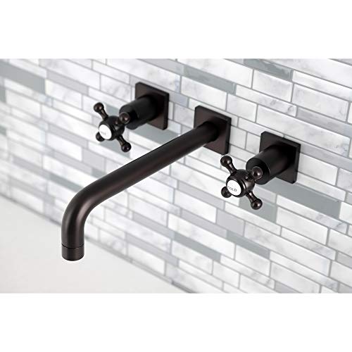 Robinet de baignoire mural pour gagner de l'espace avec poignées ergonomiques