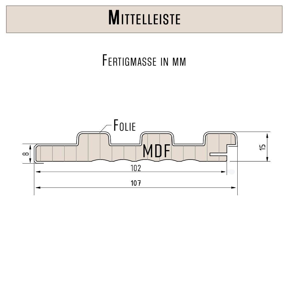 Set di 6 pannelli da parete e soffitto Desiwa in acciaio inox, 10,7 x 125 cm, colori lucidi