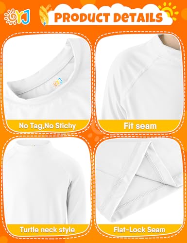 Image of Boys Rash Guard Swim Shirt Long Sleeve Rashguard UPF+ 50 SPF Sun Water Surfing Shirts for Toddler Kids Youth Teen 2T-16Y