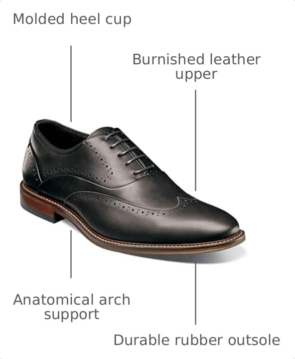 Image of Stacy Adams MacArthur Wing Tip Oxford