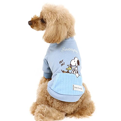 犬 服 秋 スヌーピー Tシャツ 長袖 プレミアム ペティヒート 【DSS】 暖かい あったか 保温 防寒 防寒対策 インナー 室内着 軽量 発熱 伸縮 キャラクター