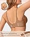 LetsJoli Wireless Pushup Bra for Women No Underwire Seamless Supportive Bralettes Fall Outfits Bra for Women 2025(Coffee,L)