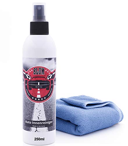 Preisvergleich Produktbild Blum - 250ml Auto Innenreiniger Cockpitreiniger + Mikrofasertuch 30x30 cm. Gründliche Reinigung Aller glatten Oberflächen und Kunststoffe im Auto.