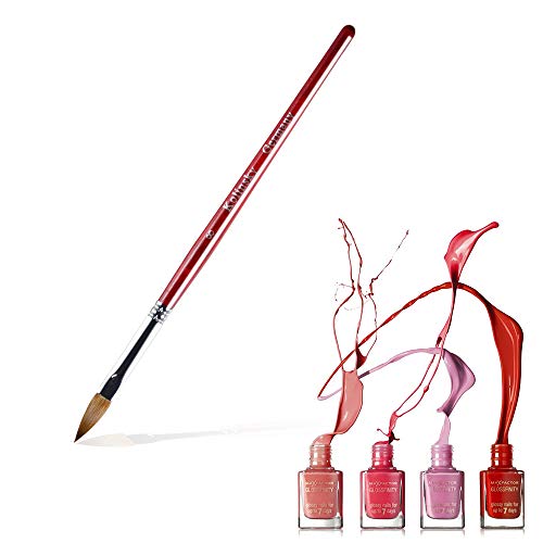 ANIVIA Acrylic Nail Brush Kolinsky Sable Acrylic Nail Art Brushes Nail Polish Brush Gel Nail Brushes For Acrylic Application #8 Gel Nail Brush Round Acrylic Nail Brush for Nail Art - Thumbnail 4