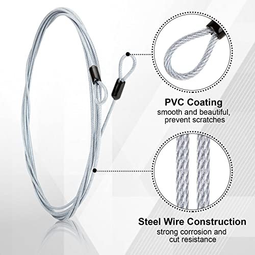 Fviexe Bike Lock Cable, 15 Ft Cable Lock Vinyl Coated Braided Steel Cable Lock Security Cables With Loops Flexible Anti Theft Bicycle Lock Cable Luggage Lock For U-Lock, Padlock, Disc Lock (3Mm Thick) #TOP2