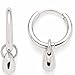 Produktbild JEWELS BY LEONARDO Kreolen Ciao Amalia 1 Paar  Ohr-Ringe aus silberfarbenem Edelstahl  tropfenförmiger Anhänger  beweglich und abnehmbar  Schmuck Geschenk für Frauen  023302