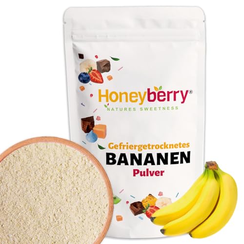 Gefriergetrocknetes Bananenpulver 100g - Gefriergetrocknete Früchte Pulver - Bananenpulver Gefriergetrocknet für Backen, Smoothies & Joghurt - 100% Natürliches Bananen Pulver ohne Zusätze
