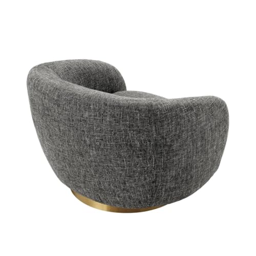 Image of Kingsman Furnitures Brok Swivel Luxury Accent Arm Chair 360 Degree Rotatable Sofa for Home | Bedroom, Living & Drawing Room | Ultra Soft and Comfortable for Lounge (Rocat Black, Non-Swivel)