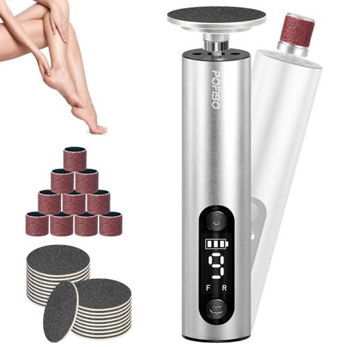 Lima Electrica Pies Durezas – Pedicura Profesional Para Pies 2 en 1 con Pantalla LCD y 9 Velocidades, Removedor de Callos Recargable para Piel Muerta, Seca y Agrietada