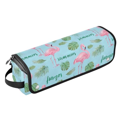 Bolsa de viaje Flamingo Tropical Blue para herramientas de cabello como planchas y rizadores miniatura 1