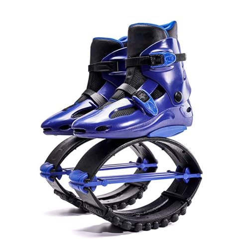 Jumps Shoes Sapatos de salto de retalhos azuis e pretos, botas de corrida antigravidade para fitness
