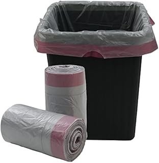 Gitany 40 L Bin Liners, 40L Grey Drawstring Bin Bags, 125 Bags, Garbage Bag