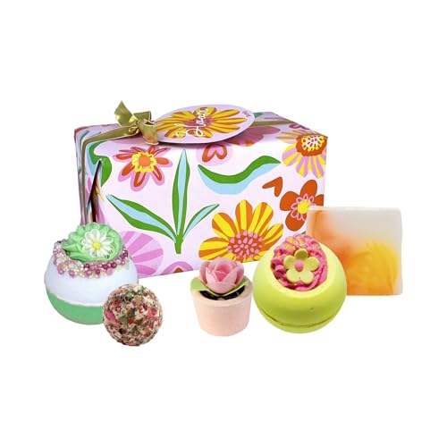 Bain relaxant aux huiles essentielles : coffret de bombes de bain et savon artisanal Bloom