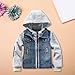 Boys Cotton Jeans Jackets Zip up Fashion Hooded Denim Coats Kids Toddler Front Buttons Long Sleeve (Grey, 12-18 Months)