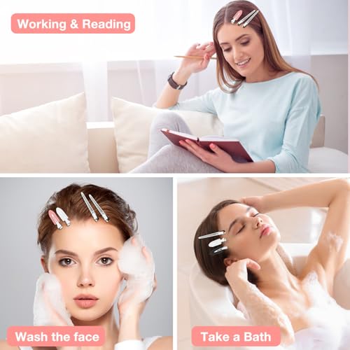 40 Stück Haarspangen für Damen, Entenschnabel Haarklammern aus Metall, 34 Stück 9cm Haarspangen Form zum Abteilen der Haare und 6 Stück 6cm Haarspangen ohne Knick für Salon und Privatgebrauch