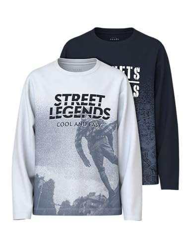 Name It Kids Jungen Nkmvaliant 2P Ls Nreg Top, Dark Sapphire, 146-152 EU