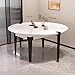 GRIPITHPY Large Round Foldable Table Top, Wood Table Top No Legs,Portable Circle Tables Tops Extender, Temporary Replace Desktop for Kitchen Dining Patio Banquet (D 47''/120cm, White)