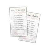Snowglobe Tumbler Care Instruction Cards 50pk 2x3.5” How To Clean Homemade for Clients Do’s and Dont’s Reorder Business