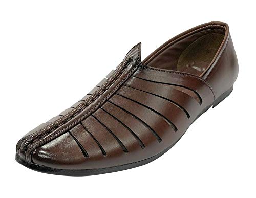 Punjabi Jutti for Mens Breathable Comfort Loafers Indian Shoes Sherwani Shoes