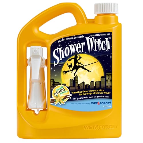 Wet & Forget Shower Witch 2 Litre No-Scrub Shower Cleaner Spray | Bathroom Cleaner for Soap Scum, Tiles & Glass | | Safe for Septic Tanks | NZ Made
