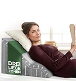 WELL B4 Ergonomisches Lesekissen für Bett und Sofa – Bequemes Rückenkissen mit Memory Foam – Verwendbar als Reflux Kissen, Keilkissen Bett, Bettkissen Rückenlehne im Sitzen und Liegen, GRAU