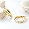 AYWFCBF 2Pcs Gold Bangle Bracelets for Women - 14K Gold Plated Chunky Bangle Stack Hinged Open Wide Cuff Bracelets - Arm Cuff Jewelry for Women #4