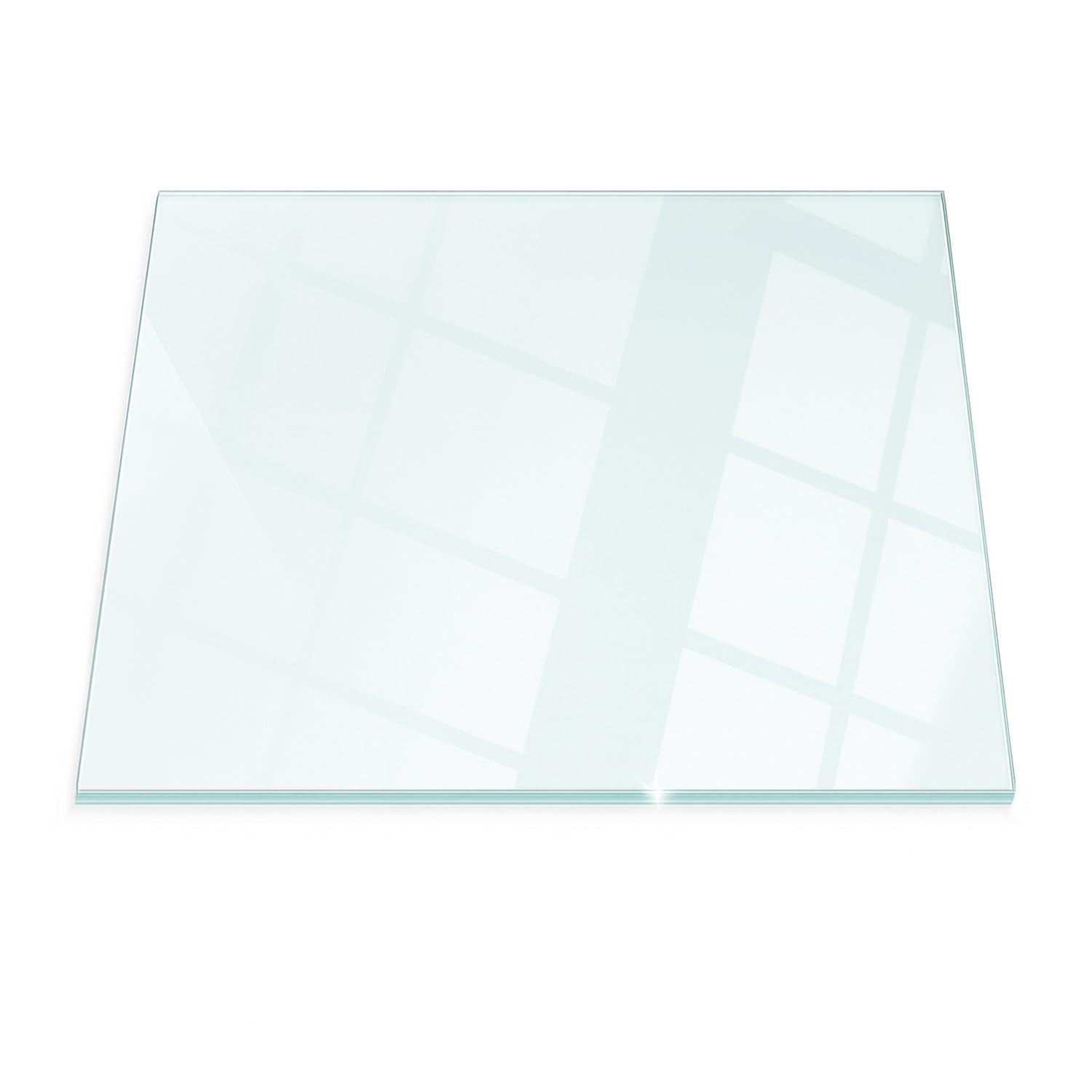 Glasplatte für Kamin Transparent Funkenschutzplatte aus Glas für Kaminöfen 60x40 cm - Rechteckig Glasplatte für Öfen Vorlegeplatte Hartglas Bodenplatte