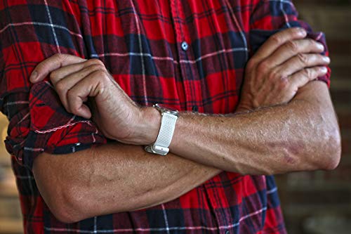 Da Luca Two Piece Ballistic Nylon Watch Strap - White (Matte Buckle) : 18Mm #TOP3