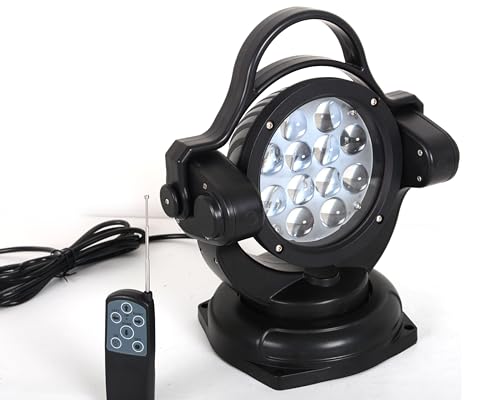 HANGXING 11 Inch 60w LED Search Light, 360 Degree Rotating Magnetic Base, IP65 Waterproof, Suitable for Hunting, Camping, Off-Road Vehicles