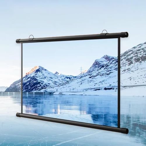 Pantalla de proyección manual 71 pulg 16:9 para hogar miniatura 1