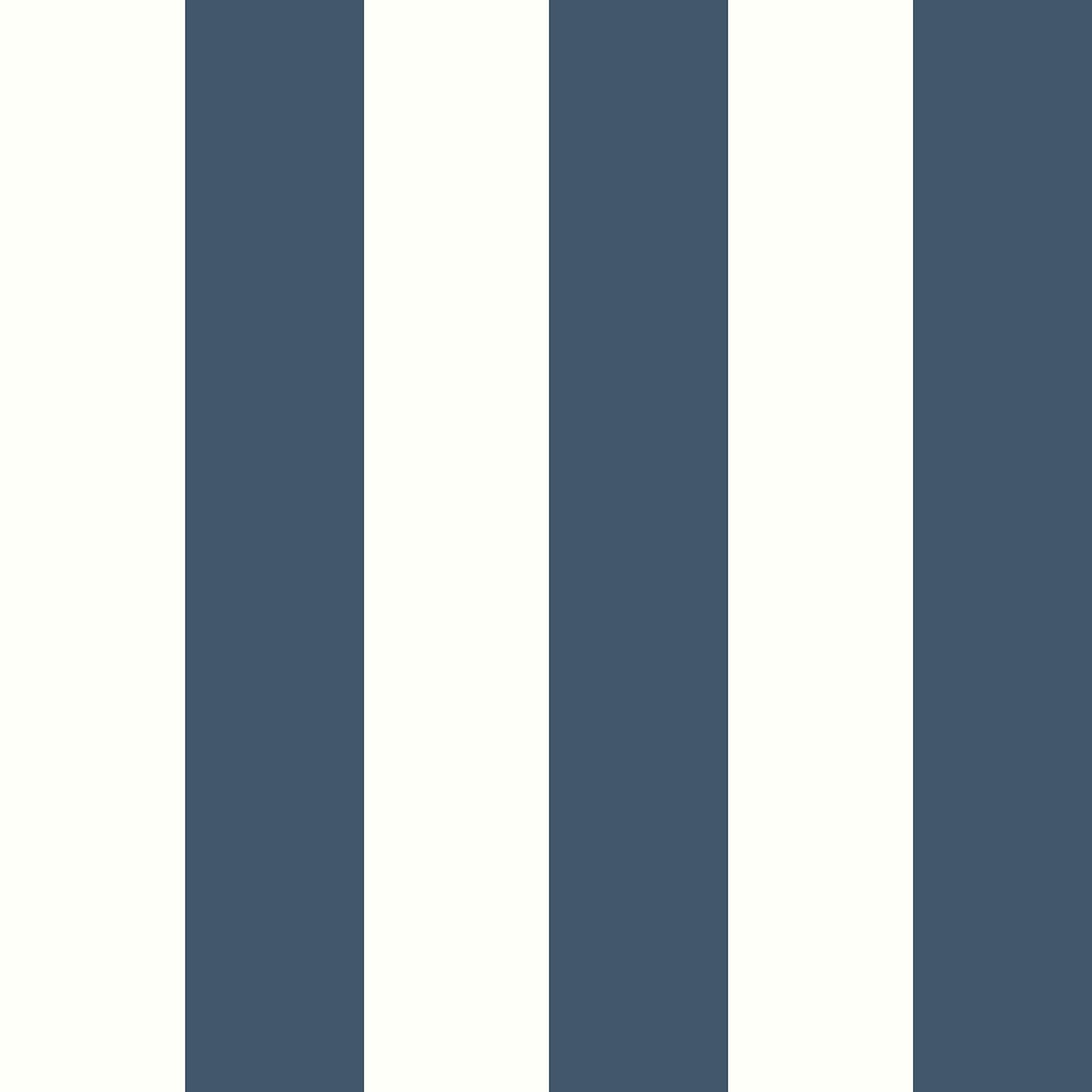 World Of Wallpaper Navy, White Regency Stripe Classic Pattern Wallpaper Perfect Wallcovering For Bedrooms, Nurseries, Playrooms, Hallways In Navy Blue/White 1119